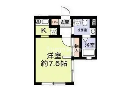 エビラ須磨(ワンルーム/1階)の間取り写真