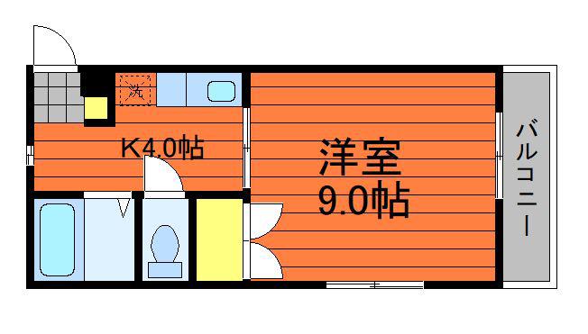 中祥ビル(1K/2階)の間取り写真