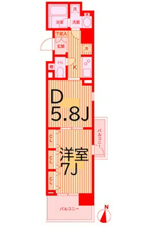 ドゥーエ横濱台町 2階階 間取り