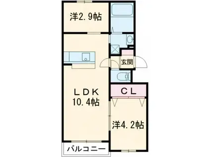 LIFEFIELDみやま(1SLDK/3階)の間取り写真