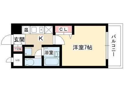 エクセル本山(1K/2階)の間取り写真