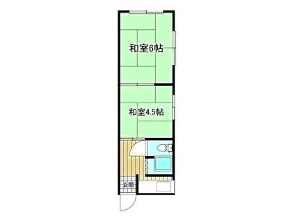 後藤ハイツA(2K/2階)の間取り写真