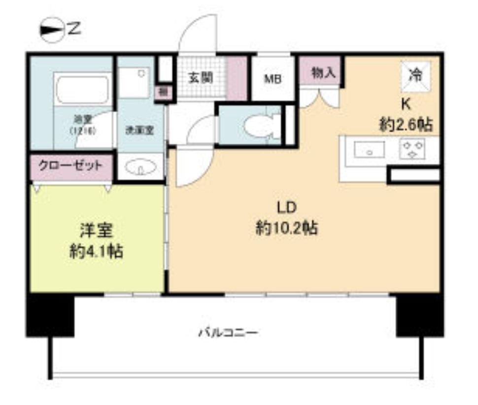 ソルレヴェンテ新梅田(1LDK/3階)の間取り写真