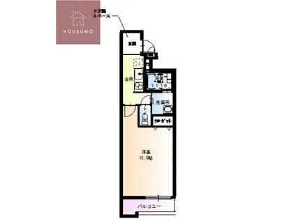 フジパレス西脇I番館(1K/2階)の間取り写真