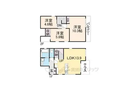 GOMON MOMOYAMA(3LDK/1階)の間取り写真