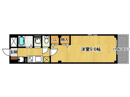 クレール西日暮里(1K/1階)の間取り写真