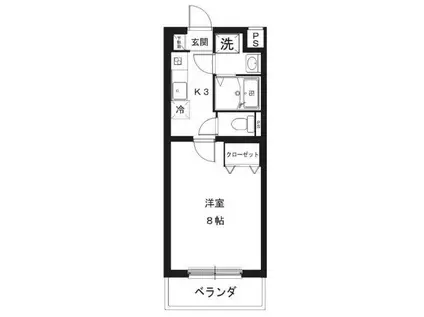NAVONA(1K/3階)の間取り写真