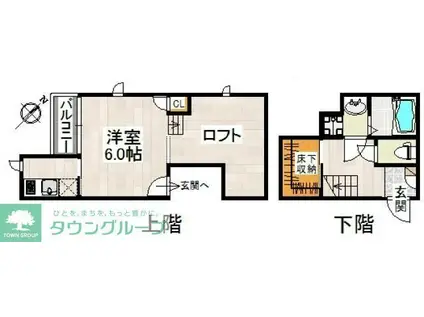 CB南柏ニュクス(1K/2階)の間取り写真