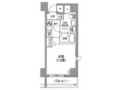アイル秋葉原ノースドゥーエ(1K/4階)の間取り写真