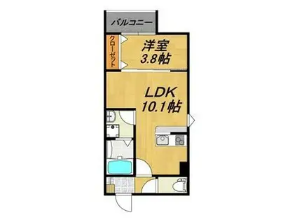 LECOCON一宮VII(1LDK/2階)の間取り写真