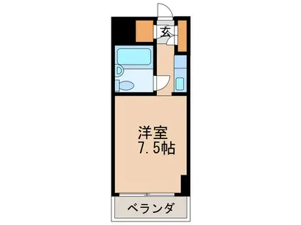 ラ・レジダンス・ド・ノーブル(ワンルーム/1階)の間取り写真