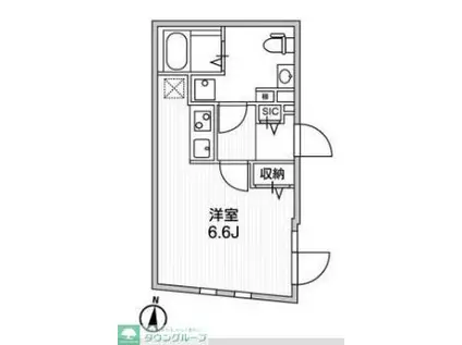 ブランシェ阿佐ヶ谷(ワンルーム/2階)の間取り写真
