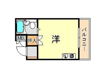 シーサイドハイツ(ワンルーム/3階)の間取り写真