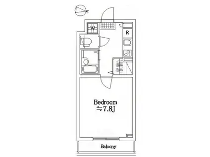 サンテミリオン千歳烏山(1K/4階)の間取り写真