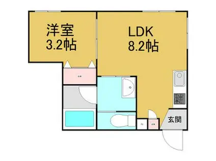 ET TOI 中村公園(1LDK/4階)の間取り写真