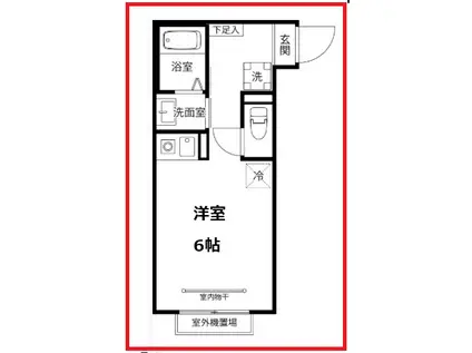 ティーズクオーレ赤羽志茂(ワンルーム/1階)の間取り写真