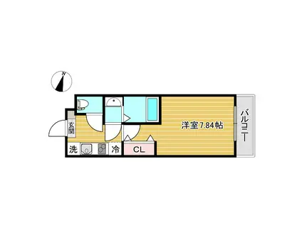 エール御影塚町(1K/2階)の間取り写真