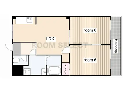 山田ハイツ(2DK/1階)の間取り写真