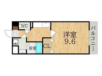 カサフェリス富雄(1K/3階)の間取り写真