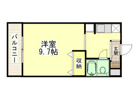 ハイホーム西川口(1K/1階)の間取り写真