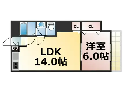 アーク松ノ木(1LDK/3階)の間取り写真