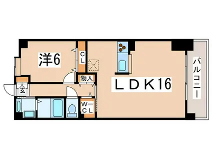 GGM39(1LDK/1階)の間取り写真