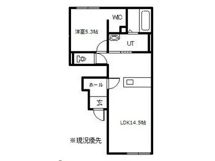 MONOQLOI(1LDK/1階)の間取り写真