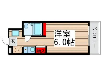 ウェルネス馬橋(ワンルーム/9階)の間取り写真