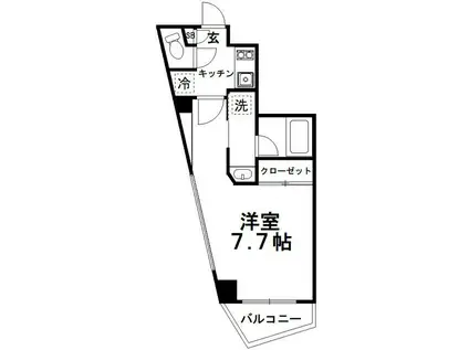 OZIO常盤台(1K/4階)の間取り写真