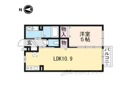 セジュールモナリエ篠山(1LDK/2階)の間取り写真