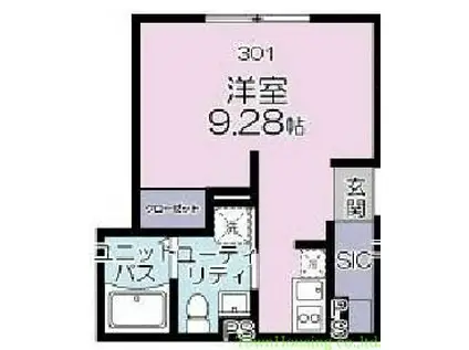 CREA 馬込(ワンルーム/2階)の間取り写真