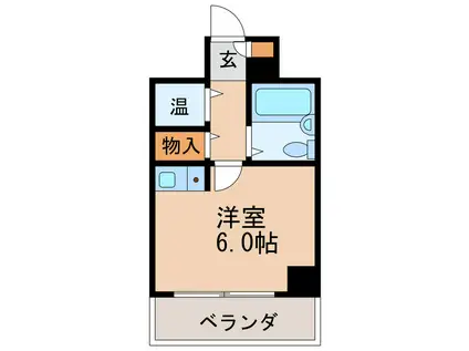 SLX葵(ワンルーム/9階)の間取り写真