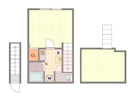 バーミープレイスひばりヶ丘(1K/2階)の間取り写真