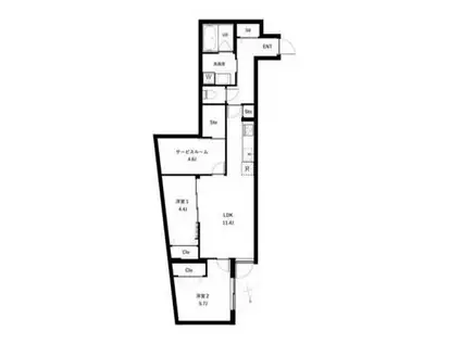 COEUR BLANC西荻窪(3LDK/1階)の間取り写真