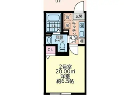 リフォンテーヌ橋本(1K/1階)の間取り写真