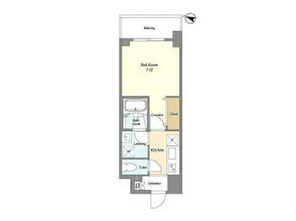 URBANLINK護国寺(1K/2階)の間取り写真