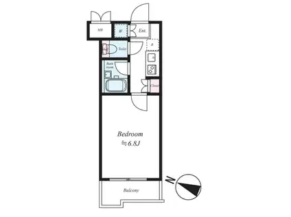 ルーブル西馬込参番館(1K/2階)の間取り写真