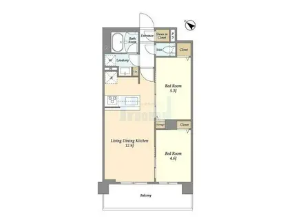 グランカーサ王子II(2LDK/3階)の間取り写真