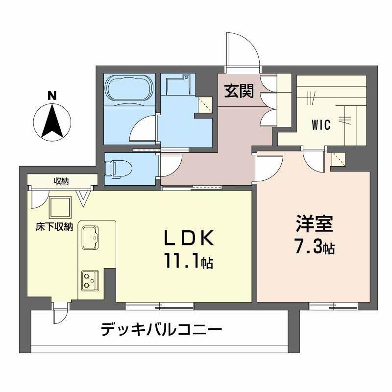 シャーメゾンアイメール(1LDK/1階)の間取り写真