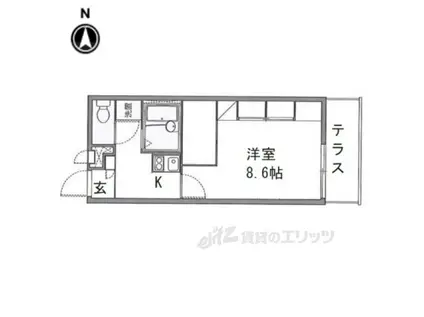 レオパレスIB(1K/1階)の間取り写真