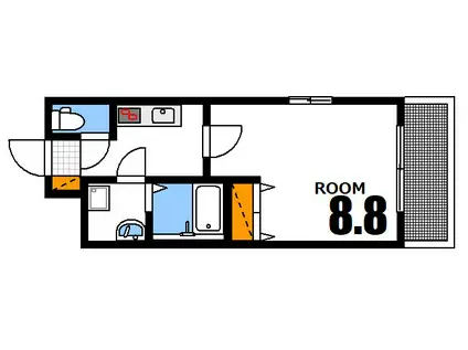 フジビル25(1K/7階)の間取り写真
