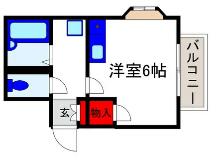 シャンピア蛍(ワンルーム/3階)の間取り写真
