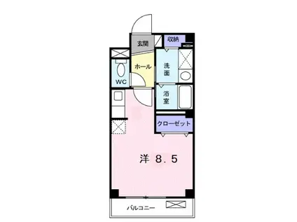 スウィート(ワンルーム/2階)の間取り写真