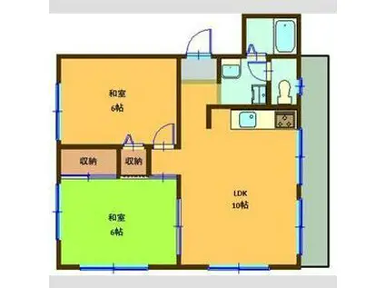 メゾンスガワラ(2LDK/1階)の間取り写真