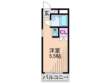 メゾン・ド・エスペランス(ワンルーム/2階)の間取り写真