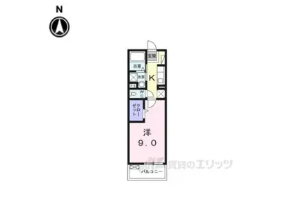 コモドビラN2(1K/2階)の間取り写真