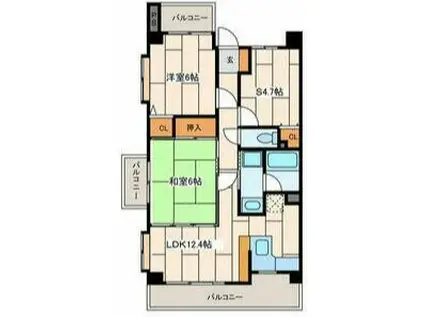 FARO(3LDK/5階)の間取り写真