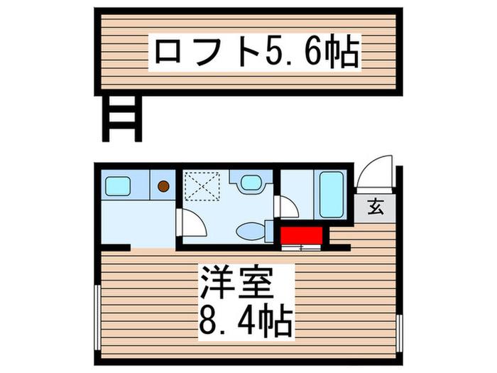 エヌパティオ(ワンルーム/2階)の間取り写真