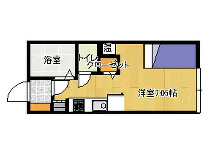 ハイツキャンパス(ワンルーム/2階)の間取り写真