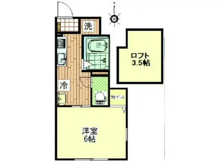 エカテリーゼ(1K/1階)の間取り写真